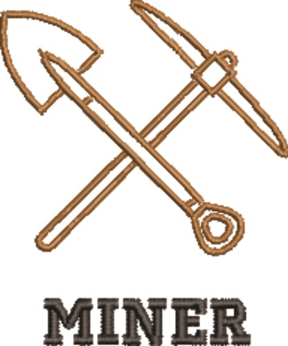 Miner Machine Embroidery Design