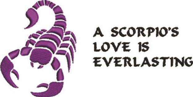 Picture of A Scorpios Love Machine Embroidery Design