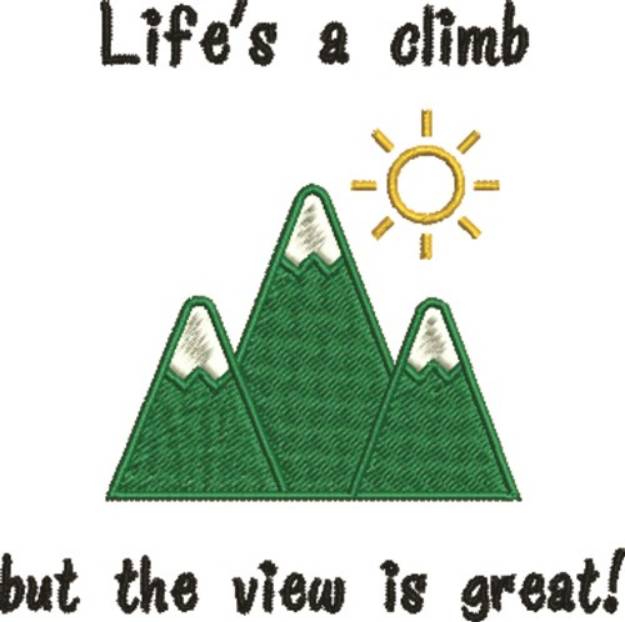 Picture of Lifes A Climb Machine Embroidery Design