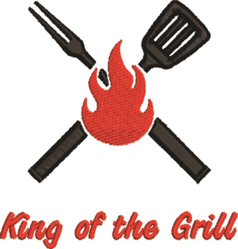 King Of Grill Machine Embroidery Design