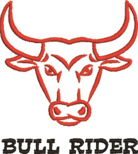 Picture of Bull Rider Machine Embroidery Design