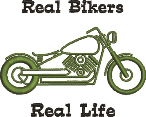 Real Bikers Machine Embroidery Design