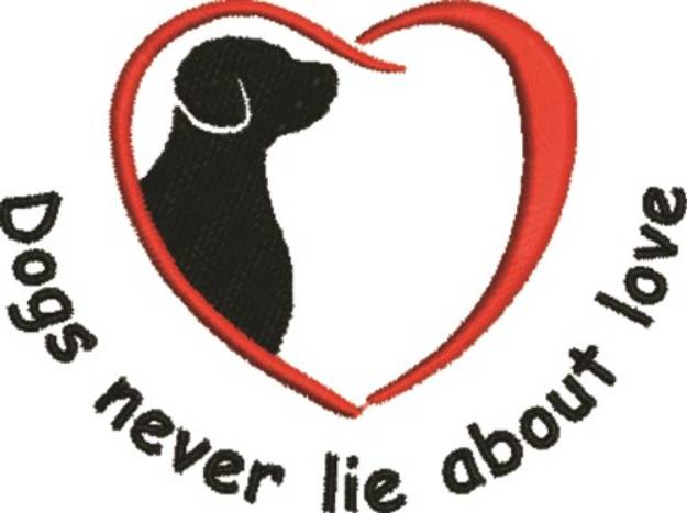 Picture of Dogs Never Lie Machine Embroidery Design
