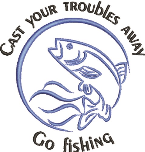 Go Fishing Machine Embroidery Design
