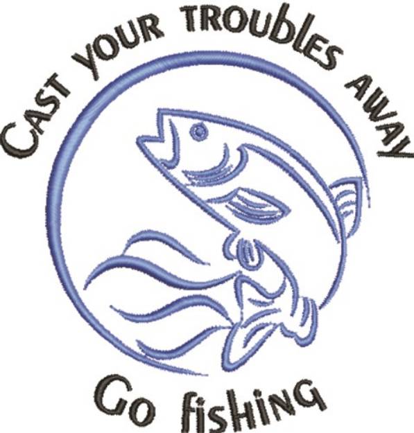 Picture of Go Fishing Machine Embroidery Design