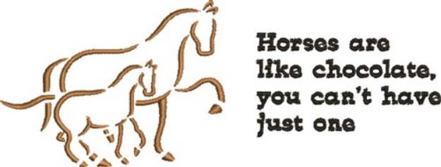 Picture of Horses Like Chocolate Machine Embroidery Design