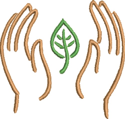 Hands Outline Machine Embroidery Design