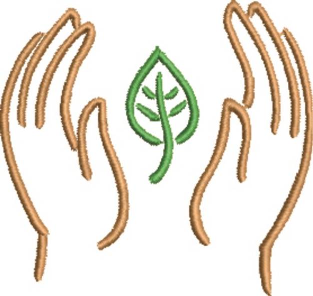 Picture of Hands Outline Machine Embroidery Design