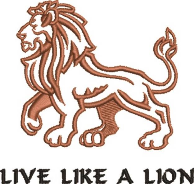Picture of Live Like Lion Machine Embroidery Design