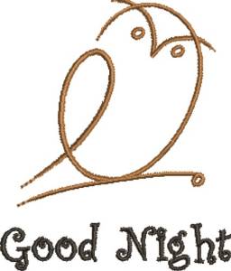 Picture of Good Night Machine Embroidery Design
