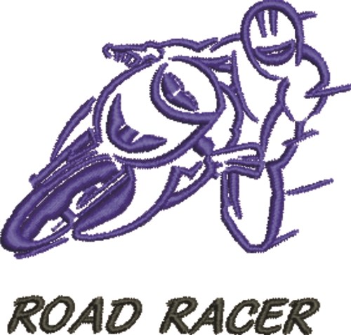 Road Racer Machine Embroidery Design