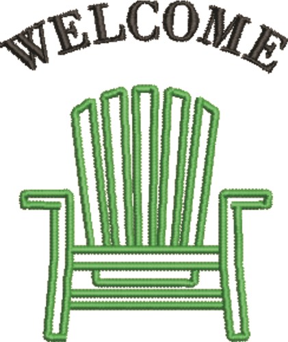 Adirondack Chair Machine Embroidery Design