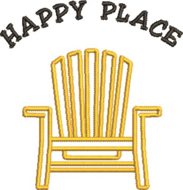 Picture of Adirondack Chair Happy Place Machine Embroidery Design