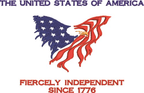 American Flag Eagle Machine Embroidery Design