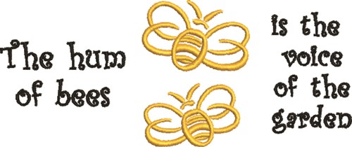 The Hum Of Bees Machine Embroidery Design
