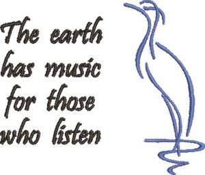 Picture of The Earth Has Music Machine Embroidery Design