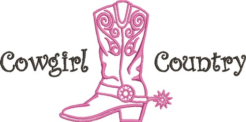 Cowgirl Country Machine Embroidery Design