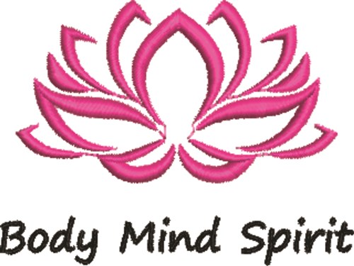 Body Mind Spirit Machine Embroidery Design