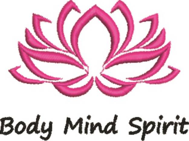 Picture of Body Mind Spirit Machine Embroidery Design