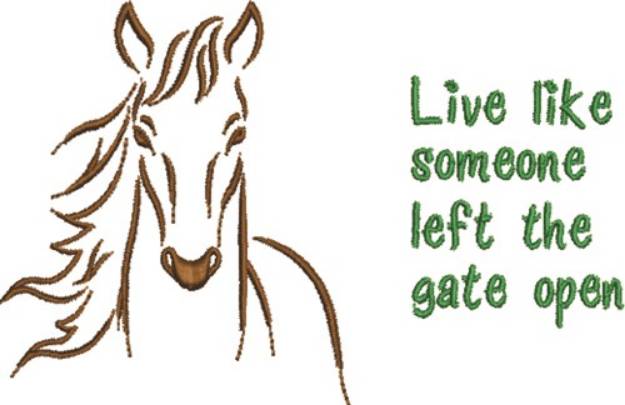 Picture of Leave The Gate Open Machine Embroidery Design