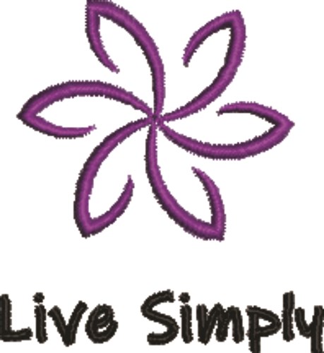 Live Simply Machine Embroidery Design