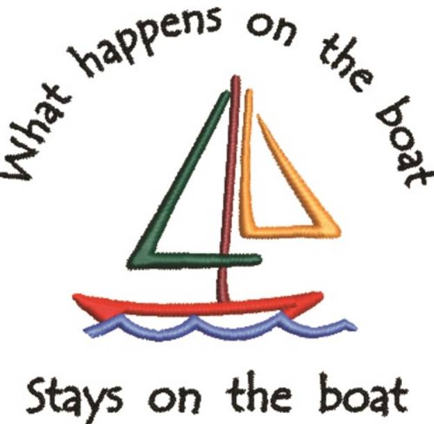 Picture of What Happens On The Boat... Machine Embroidery Design