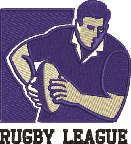 Rugby League Machine Embroidery Design