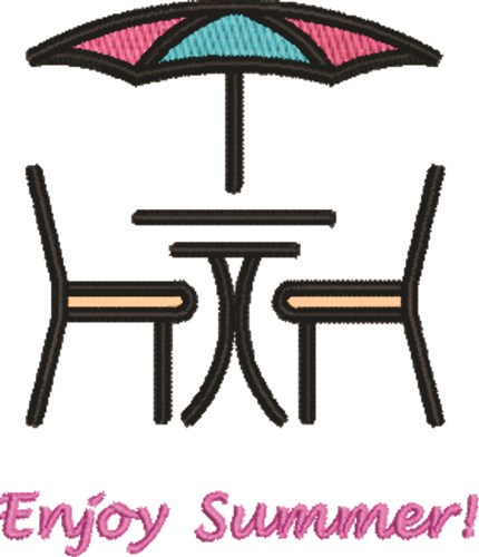 Enjoy Summer Machine Embroidery Design