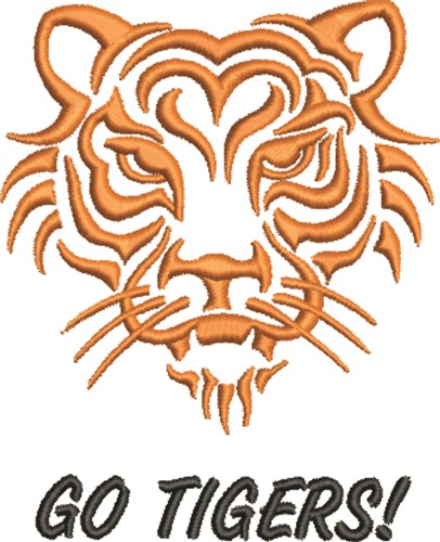 Go Tigers! Machine Embroidery Design