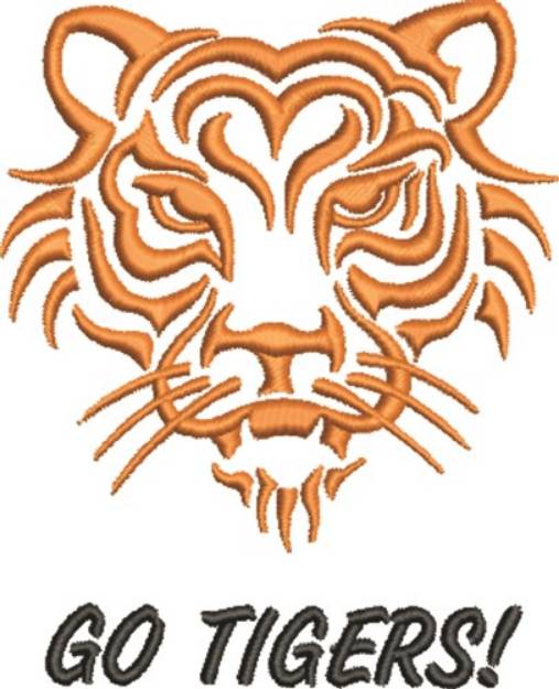 Picture of Go Tigers! Machine Embroidery Design