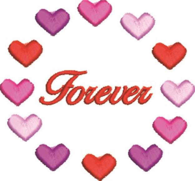 Picture of Heart Border Forever Machine Embroidery Design