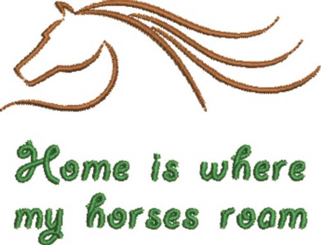 Picture of My Horses Machine Embroidery Design