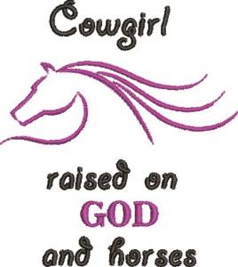 Picture of Raised On God & Horses Machine Embroidery Design