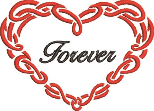 Picture of Decorative Forever Heart Machine Embroidery Design