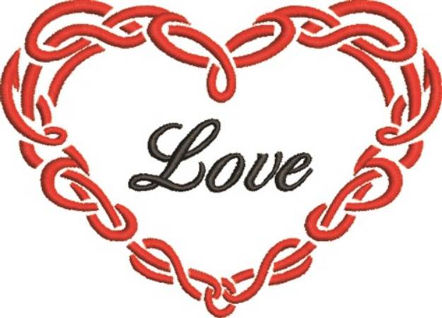 Picture of Decorative Love Heart Machine Embroidery Design