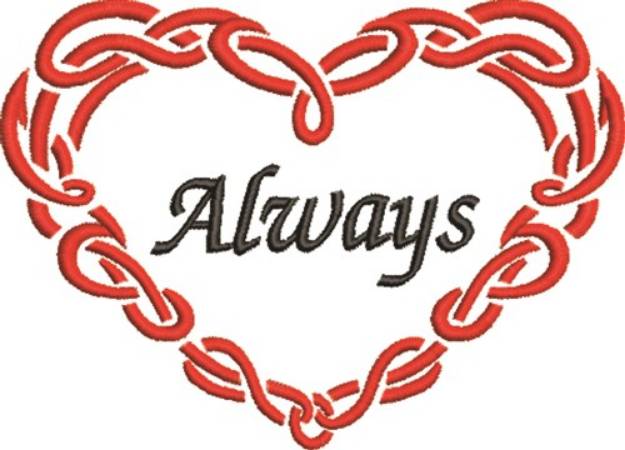 Picture of Decorative Always Heart Machine Embroidery Design