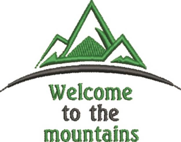 Picture of Welcome To The Mountains Machine Embroidery Design