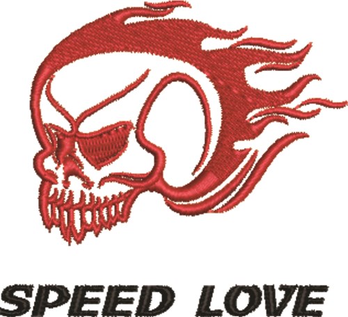 Speed Love Machine Embroidery Design