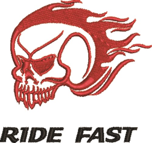 Ride Fast Machine Embroidery Design