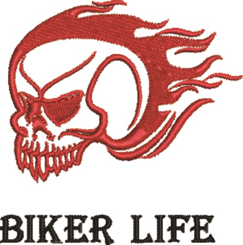 Biker Life Machine Embroidery Design