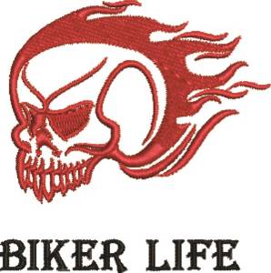 Picture of Biker Life Machine Embroidery Design