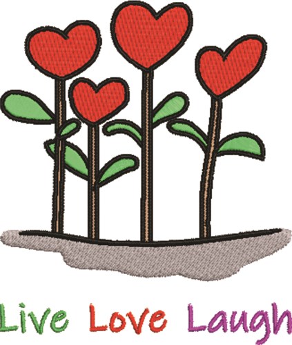 Live Love Laugh Machine Embroidery Design