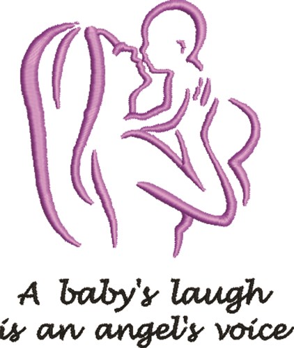 A Babys Laugh Machine Embroidery Design