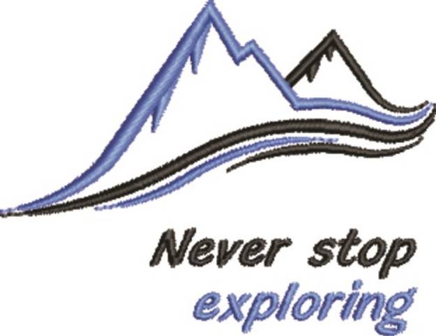 Picture of Never STop Exploring Machine Embroidery Design