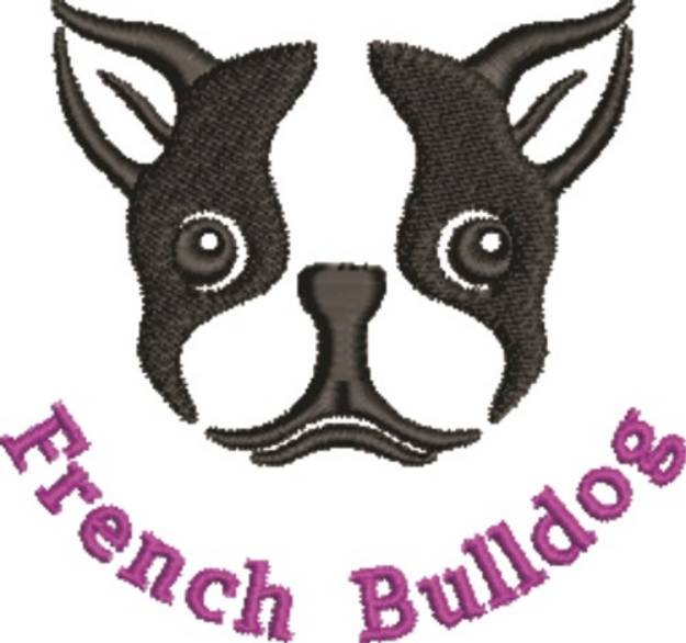 Picture of French Bulldog Head Machine Embroidery Design