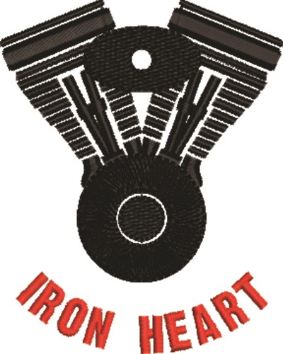 Iron Heart Machine Embroidery Design