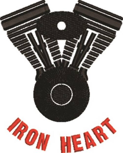 Picture of Iron Heart Machine Embroidery Design