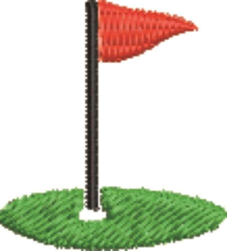 Golf Hole Machine Embroidery Design