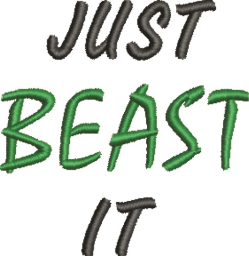 Just Beast It Machine Embroidery Design