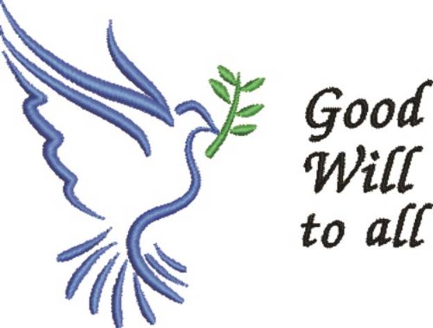 Picture of Good Will To All Machine Embroidery Design